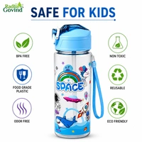 900ml Kids Space Water Bottle with Straw – BPA Free Leak-Proof Sipper Bottle for School, Travel, Sports & Outdoor Activities