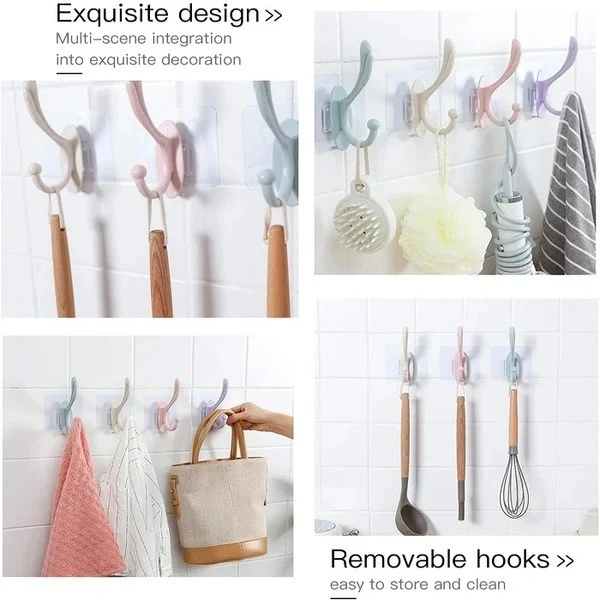 Premium Sticker Towel Hook | Self-Adhesive Wall Holder for Bathroom & Kitchen
