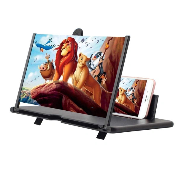 3D HD Mobile Phone Screen Magnifier Projector | Foldable Video & Gaming Amplifier Stand