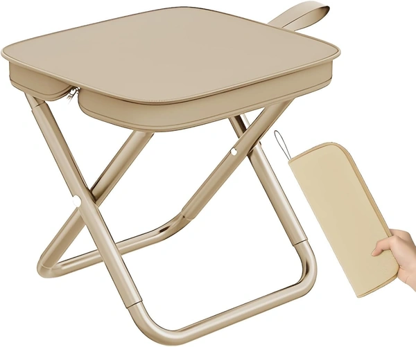 Premium Folding Camping Stool | Portable Lightweight Mini Travel Seat with Carrying Bag