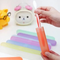 (Pack Of 3) PLASTIC TOOTHBRUSH COVER CASE