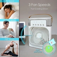 Personal Desktop AC Fan with 7-Color LED Night Light | Portable Mist Cooling Fan