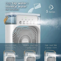 Personal Desktop AC Fan with 7-Color LED Night Light | Portable Mist Cooling Fan