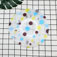 Shower Cap (Random Print), Waterproof Elastic Free-Size Bathroom Shower Caps for Men and Women to use in Homes, Spas, Salons, Hair Treatment, Beauty Parlors