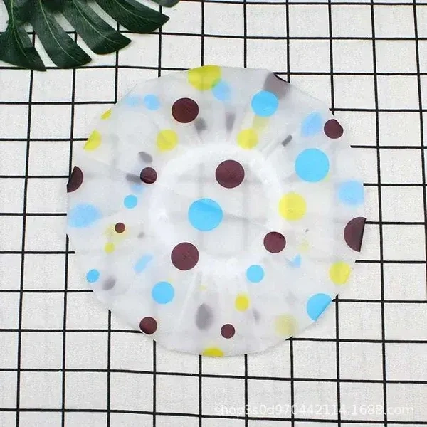 Shower Cap (Random Print), Waterproof Elastic Free-Size Bathroom Shower Caps for Men and Women to use in Homes, Spas, Salons, Hair Treatment, Beauty Parlors