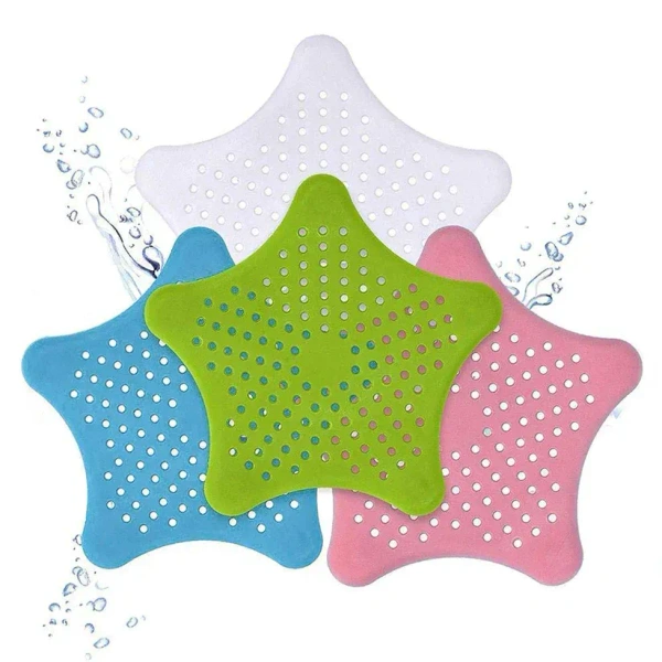 STAR SHAPE SUCTION CUP SINK DRAINER (MIX COLOR)