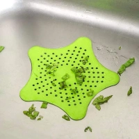 STAR SHAPE SUCTION CUP SINK DRAINER (MIX COLOR)