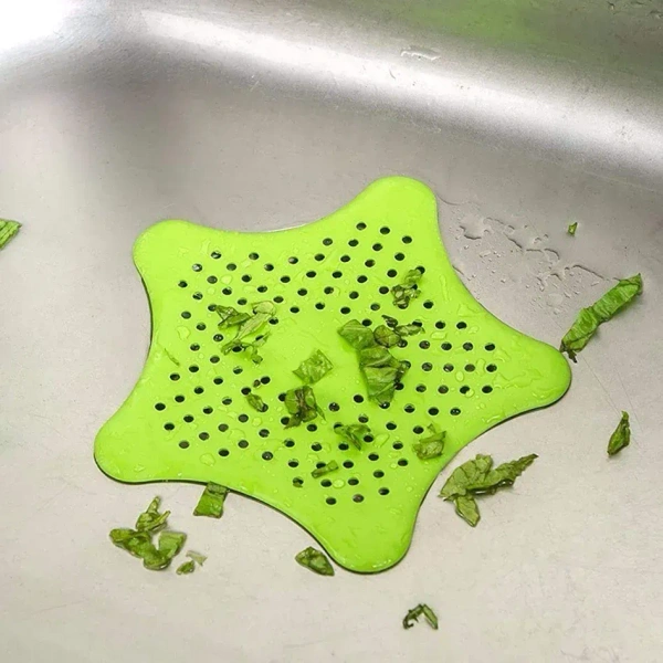 STAR SHAPE SUCTION CUP SINK DRAINER (MIX COLOR)