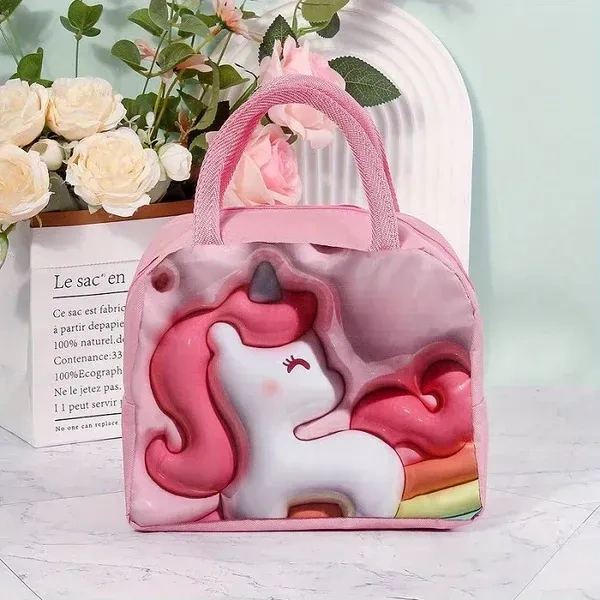 Thermal Insulation Lunch Bag for Office, School Picnic, Portable Hand Zipper Lunch Bag, Cartoon Pet Thermal Insulated Lunch Bag for Kids