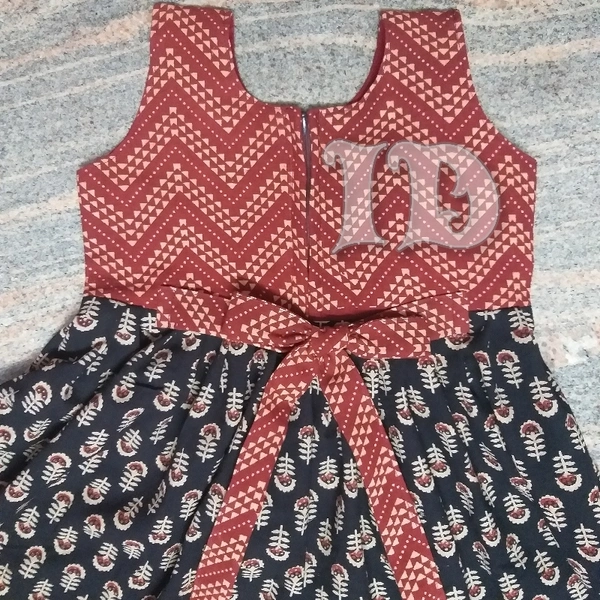 1011/ajrakh Frock - 3yr