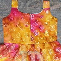 1016/multi Tie And Die Batik  Frock - 7yr