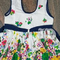 1022/white Export cotton Frock  - 4yr