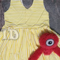 1024/export Stripes Frock  - 3yr, yellow