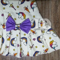 1030/ Glace Cotton Aline Frock - 1yr
