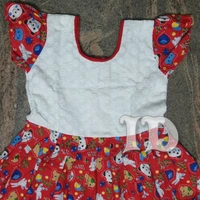 1044/export Poplin Frock With Hakoba - 6yr