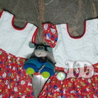 1044/export Poplin Frock With Hakoba - 6yr