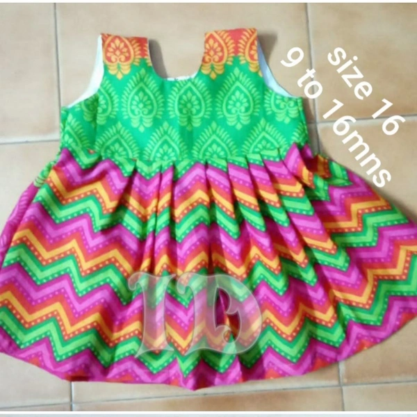 1059/multi Soft Cotton Frock - 9m