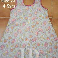 1063/cotton Aline Frocks - pink, 4yr