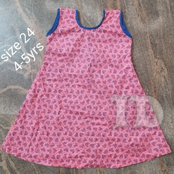 1063/cotton Aline Frocks - pink, 4yr
