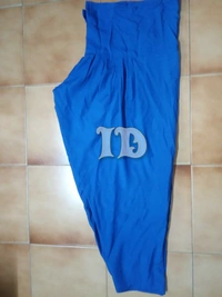 1077/ Plain Cotton Salwar Pants - blue