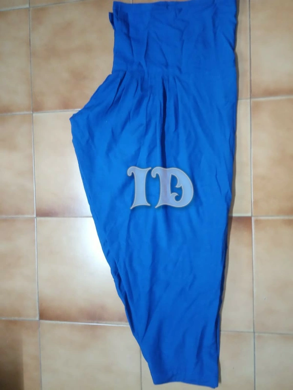 1077/ Plain Cotton Salwar Pants - blue