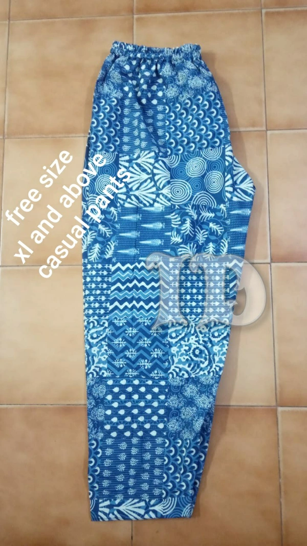 1079/casual Elastic Pants - yellow batik