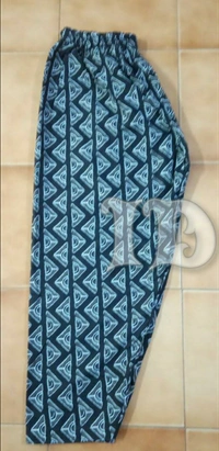 1079/casual Elastic Pants - yellow batik