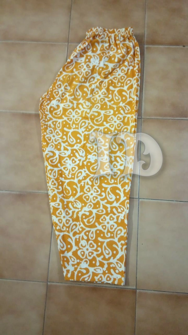 1079/casual Elastic Pants - yellow batik