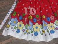 1106/red Poplin Frock - 4yr