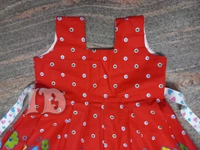 1106/red Poplin Frock - 4yr