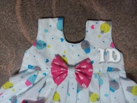 1119/iceblue Yoke Frock  - 2yr 
