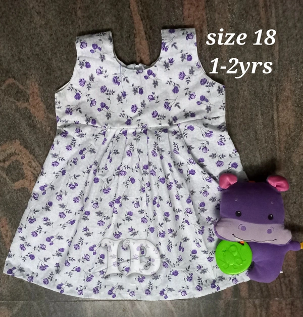1130/soft Cotton Baby Frock  - 1yr