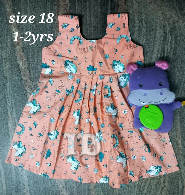1131/soft Cotton Baby Frocks  - 1yr