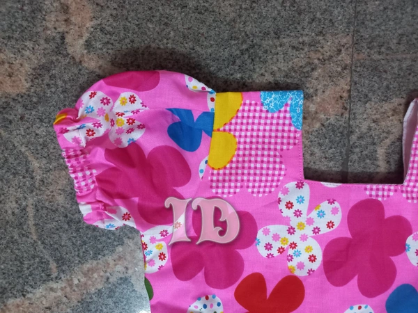 1134/pink Poplin Cotton Frock - 8yr