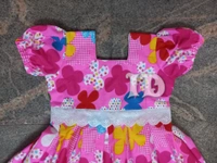1134/pink Poplin Cotton Frock - 8yr