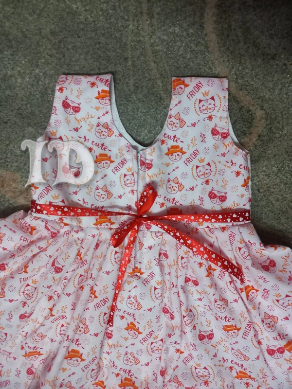 1135/soft Cotton Kitty Frock - 3yr