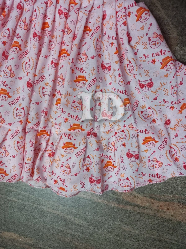 1135/soft Cotton Kitty Frock - 3yr