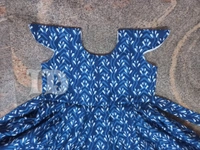 1136/indigo Soft Cotton Frock  - 6yr