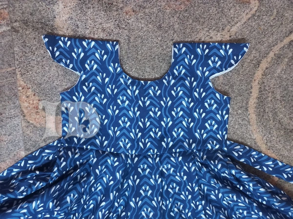 1136/indigo Soft Cotton Frock  - 6yr