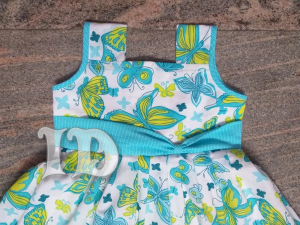 1138/soft Cotton Butterfly Frock -  5yr