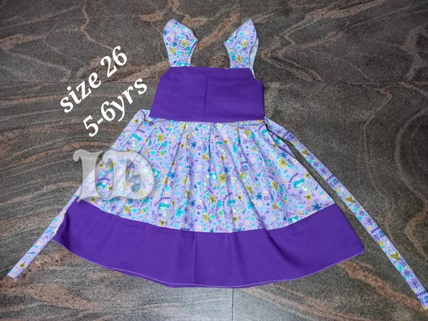 1148/poplin Cotton Frock  - 5yr