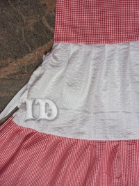 1162/Red Popcorn 3tier Frock - 5yr