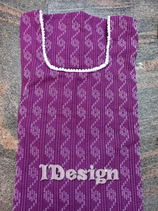 1166/plain Kantha Kurti - Navyblue