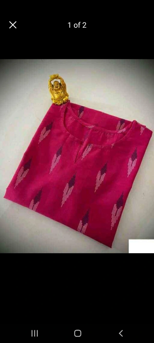 1180/slub Ikkat Kurti - 4XL