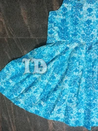 1183/kantha Printed Blue Frock - 5yr