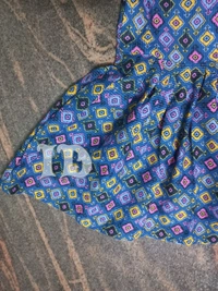 1184/printed Kantha Indigo Frock - 4yr