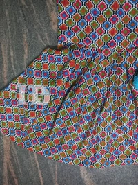 1185/printed Kantha Multi Frock - 6yr