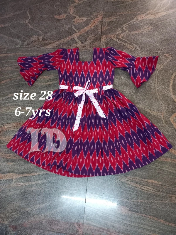 1199/ikkat Frock - 6yr