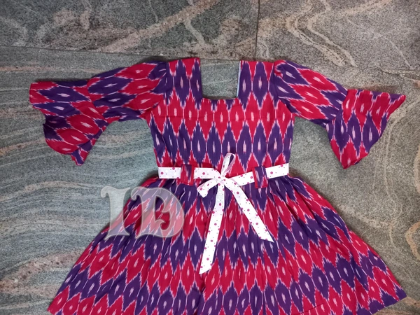 1199/ikkat Frock - 6yr