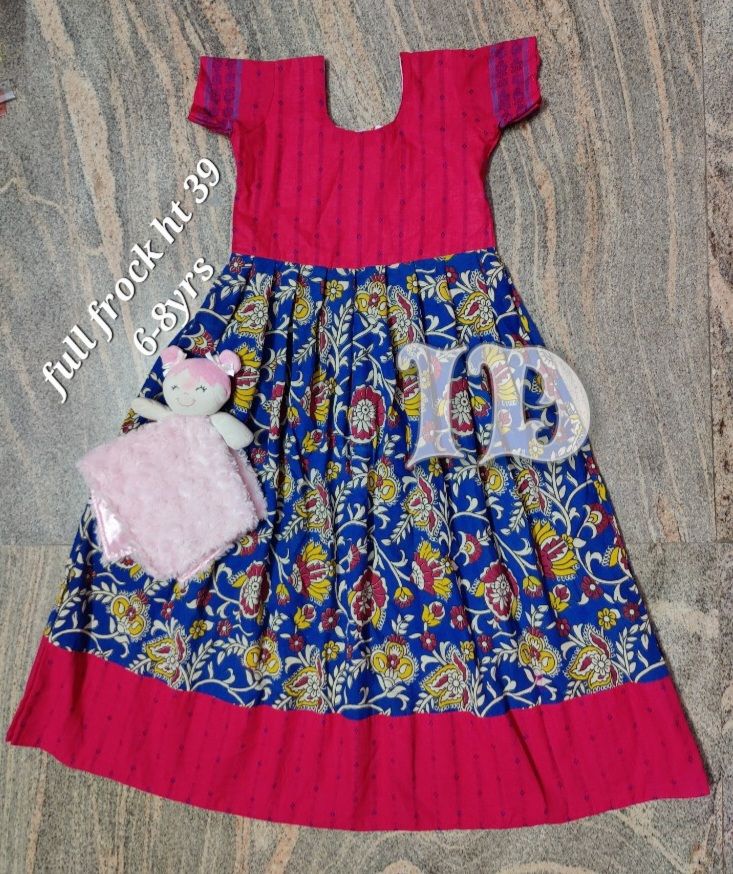 Buy Online Magenta Kids Cotton Frock